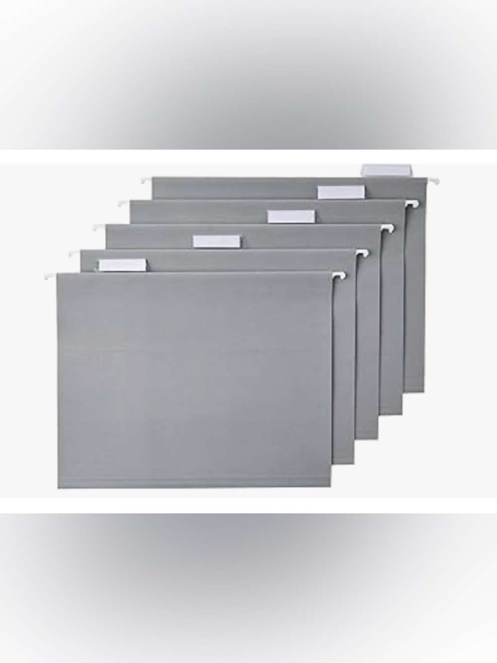 New grey file hanging folders